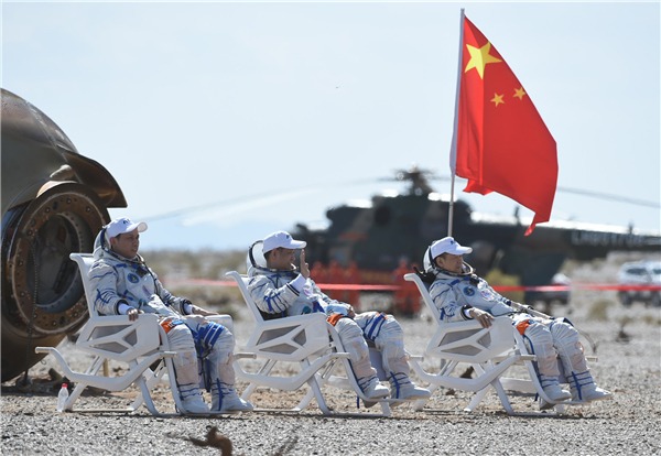 China completes three-month manned mission for space station construction:0